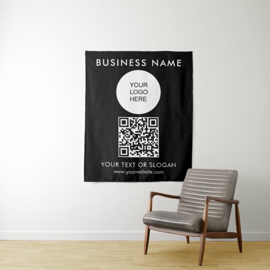 Party Event Seminar Tekst Medium QR Code Logo Wandkleed (In situ)
