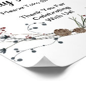 Party Favor baby shower winterberry wilde bloemen Poster (Hoek)