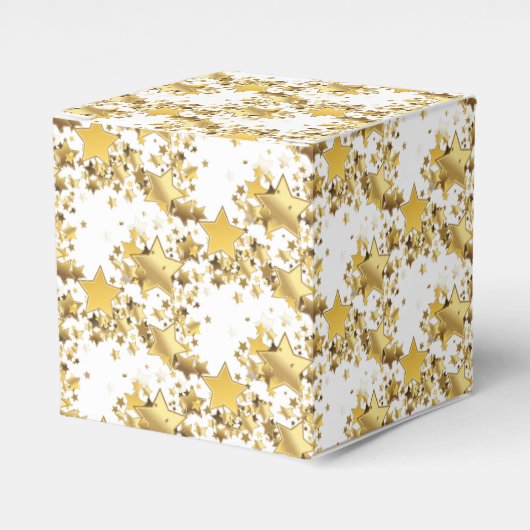 Party Favor Box Gold Stars Bedankdoosjes (Voorkant Zijde)