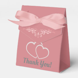 Party Favor Box met Lint - Blozende Champagne Bedankdoosjes