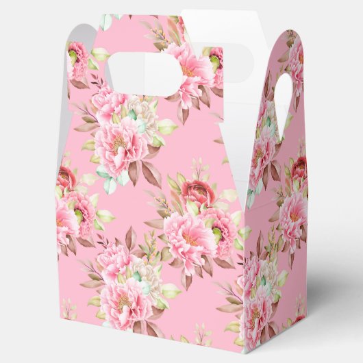 Party Favor Box Roze Pioenrozen Bedankdoosjes (Geopend)