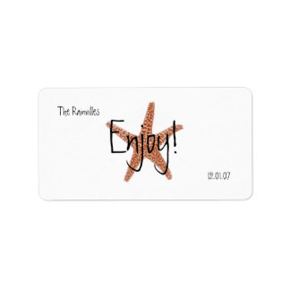 Party Favor Label w / Starfish