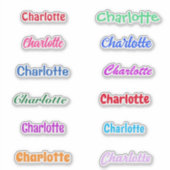Party Favor Name Waterproof  Sticker (Voorkant)
