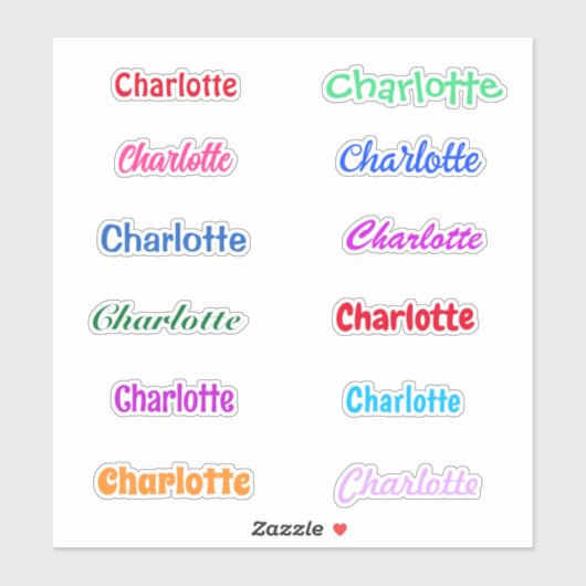 Party Favor Name Waterproof Sticker (Vel)