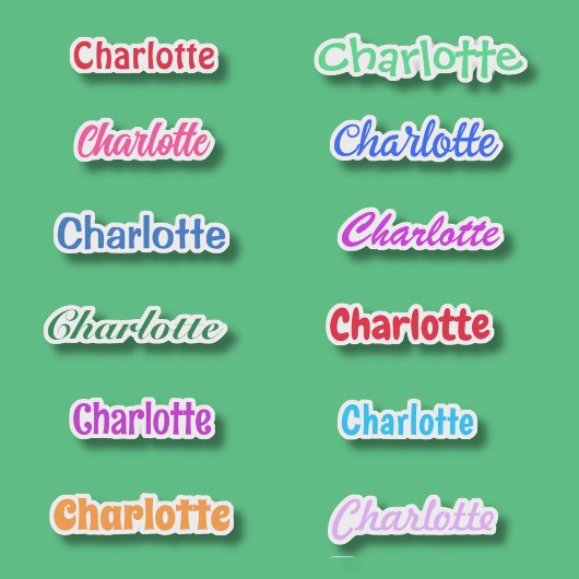 Party Favor Name Waterproof  Sticker