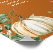 Party Favor Neem een Herfst Pumpkin Rustieke Bloem Poster (Hoek)