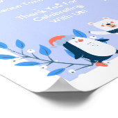 Party Favor Sneeuwvlok winter wonderland pinguïns Poster (Hoek)