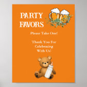 Party Favor Take One a baby is brouwthema Poster (Voorkant)