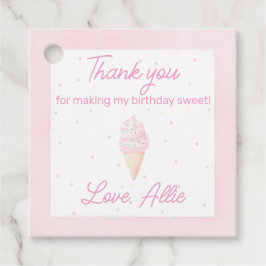 Party Favoriet Labels - Twee Sweet Ice Cream Cone