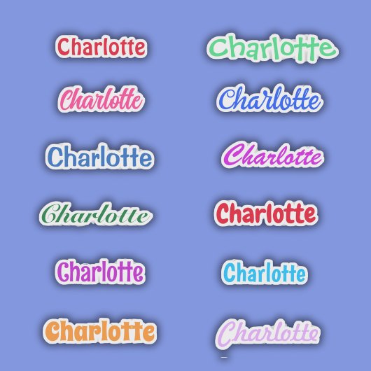 Party Favoriet Naam Waterdicht Sticker