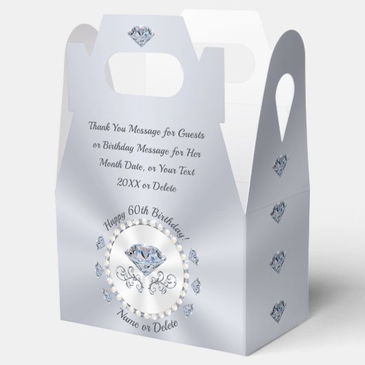 Party Favors for 60th Birthday Ideas, Personalized Bedankdoosjes (Geopend)