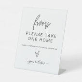 Party Favors Sign Wedding Receptie Douche Reclamebord Met Voetstuk (Voorkant)
