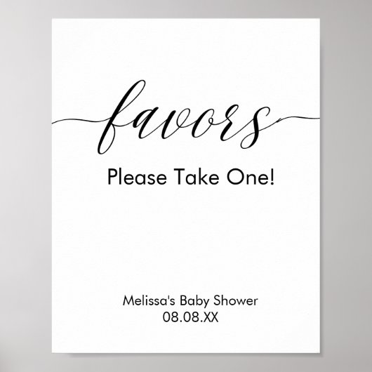 Party Favors Teken Modern Minimalistisch Eenvoudig Poster (Voorkant)