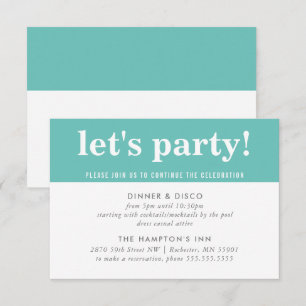 PARTY FEEST INFO modern strakke jongen mintgroen Kaart