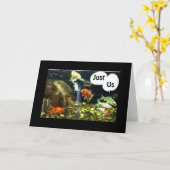 PARTY FISH GEZEGDE HAPPY BIRTHDAY UIT DE TANK KAART (Gele Bloem)