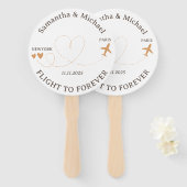 Party Flight Plane Travelling theme Wedding Handwaaier (Voorkant en achterkant)