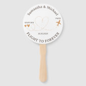 Party Flight Plane Travelling theme Wedding Handwaaier (Voorkant)