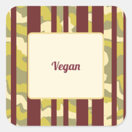 Party Food Vegan Dietray Preference Vierkante Sticker