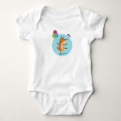 Party Fox With Balloons Custom Name Romper (Voorkant)
