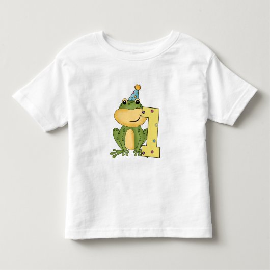 Party Frog 1e verjaardag T-shirts en geschenken (Voorkant)
