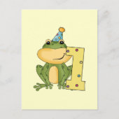 Party Frog 1e verjaardag T-shirts en geschenken Briefkaart (Voorkant)