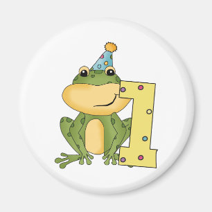 Party Frog 1e verjaardag T-shirts en geschenken Magneet