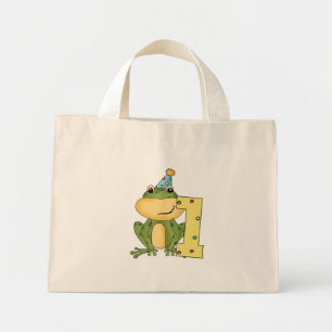 Party Frog 1e verjaardag T-shirts en geschenken Mini Tote Bag