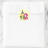 Party Frog 2e verjaardag T-shirts en geschenken Ronde Sticker (Tas)