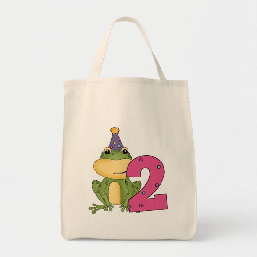 Party Frog 2e verjaardag T-shirts en geschenken Tote Bag (Voorkant)