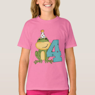 Party Frog 4th Verjaardag T-shirts en geschenken
