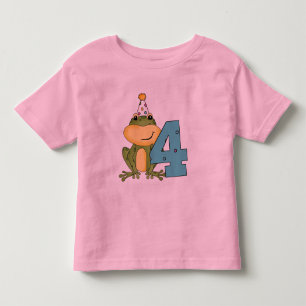 Party Frog 4th Verjaardag T-shirts en geschenken