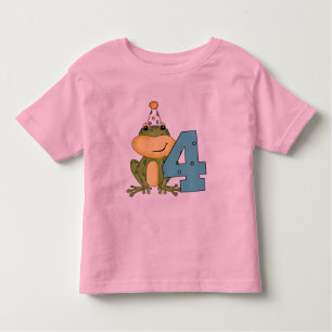 Party Frog 4th Verjaardag T-shirts en geschenken