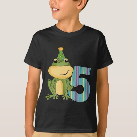 Party Frog 5e verjaardag T-shirts en geschenken (Voorkant)