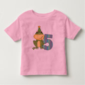 Party Frog 5e verjaardag T-shirts en geschenken (Voorkant)