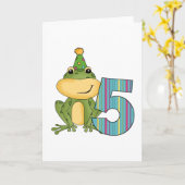 Party Frog 5e verjaardag T-shirts en geschenken Kaart (Gele Bloem)