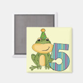 Party Frog 5e verjaardag T-shirts en geschenken Magneet (Voorkant / Achterkant)