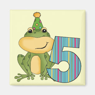 Party Frog 5e verjaardag T-shirts en geschenken Magneet