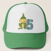 Party Frog 5e verjaardag T-shirts en geschenken Trucker Pet (Voorkant)