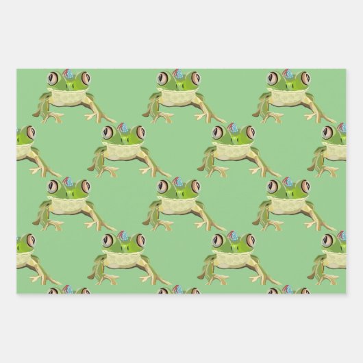 Party Frog inpakpapier (Voorkant 2)