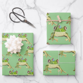 Party Frog inpakpapier Vel
