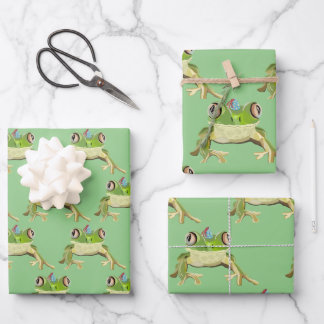 Party Frog inpakpapier Vel