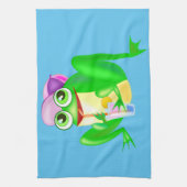 Party Frog Kitchen Towel Blue - Uw kleuren Theedoek (Verticaal)