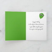 Party Frog voor Leap Year Verjaardag Kaart (Binnen)