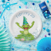 Party Frog voor Leap Year Verjaardag Papieren Bordje (Feest)
