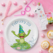 Party Frog voor Leap Year Verjaardag Papieren Bordje (Feest)