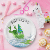 Party Frog voor Leap Year Verjaardag Papieren Bordje (Feest)