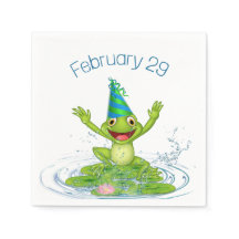 Party Frog voor Leap Year Verjaardag
