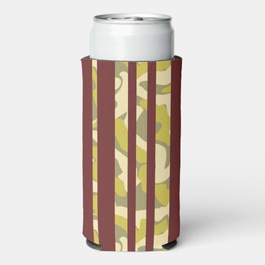 Party Fun Abstract Camo Stripe Pattern Seltzer Blikjeskoeler (Seltzer Achterkant)