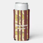 Party Fun Abstract Camo Stripe Pattern Seltzer Blikjeskoeler (Seltzer Voorkant)