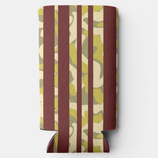 Party Fun Abstract Camo Stripe Pattern Seltzer Blikjeskoeler (Achterkant)